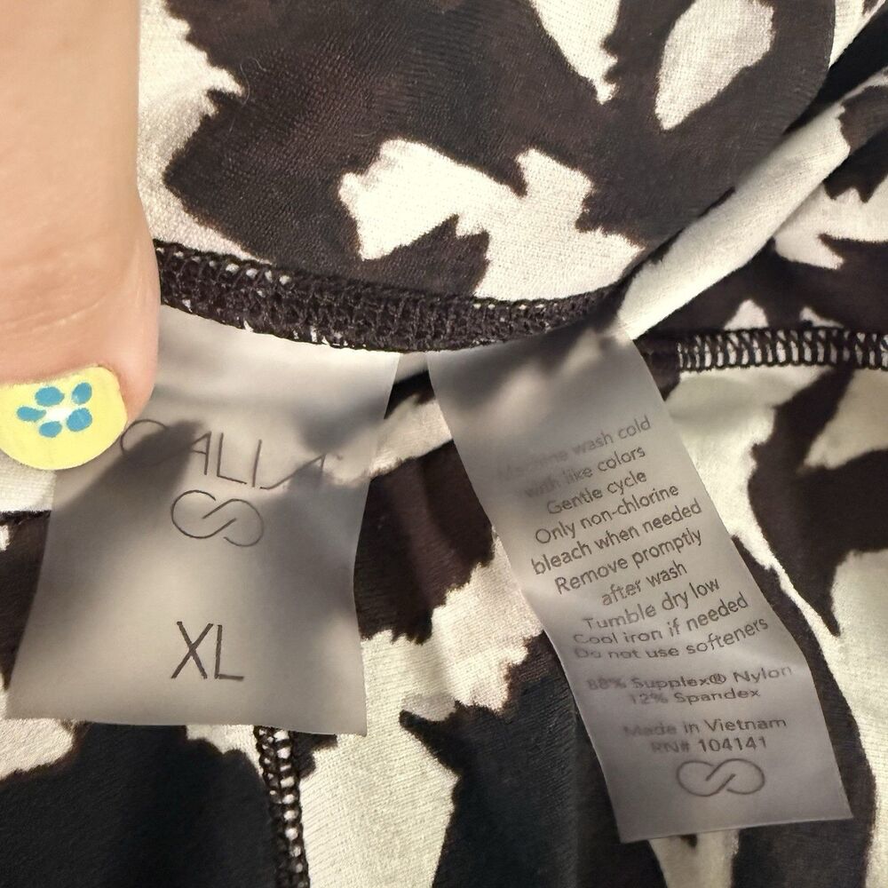 Calia Carrie Underwood Leggings Women's XL Brown White Pull On High Rise - Picture 4 of 8